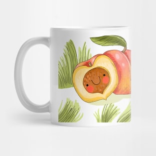 Peach Cartoon Hand Drawn Mug